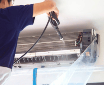 deep cleaning aircon blower fan using chemical wash Malaysia